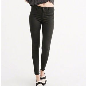 Abercrombie & Fitch Mid Rise Skinny Sateen Pants.